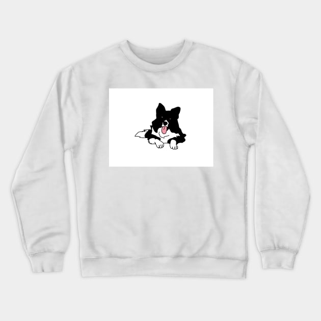 Border collie Crewneck Sweatshirt by Noamdelf06